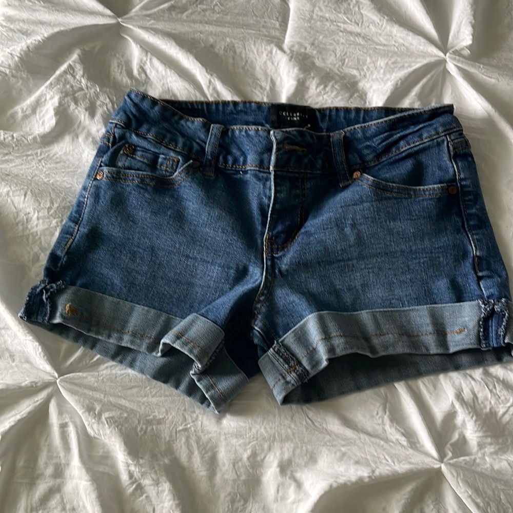 Size 1, dark blue denim, Celebrity Pink shorts